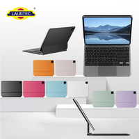 Couverture de clavier magnétique en alliage d'aluminium ultra-mince, rétroéclairage RVB, pavé tactile sans fil USB-C pour iPad Pro 11/10,9 pouces iPad Air 11 pouces