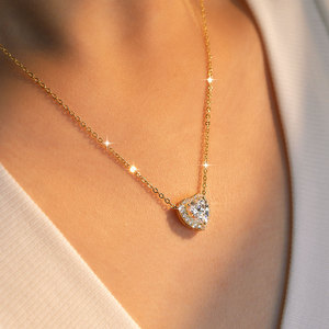 Nuova Collana con Ciondolo a Cuore in Zircone, Elegante e alla Moda, per San Valentino, Catena a V per Donna - Product Image 5