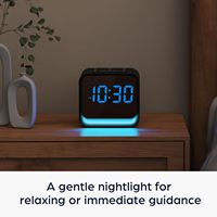 Modernes digitales Premium-LED-Display aus Holz FM-Radio-Wecker Sanftes Aufwachen Dimmbar Schlaf freundliches Licht Natürliches Iuminova