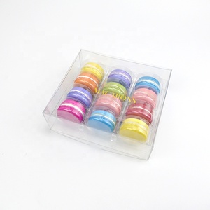 12 Macaron Sô Cô La Rõ Ràng Hộp Nhựa Bao Bì Biểu Tượng Tùy Chỉnh Với Vỏ Sò Khay Vỉ - Product Image 1