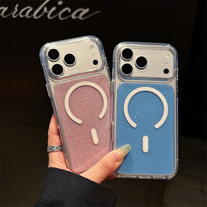เคสโทรศัพท์แม่เหล็กใสวิบวับหรูหราสำหรับ iPhone 18 17 16 15 14 Pro Max สีสันสดใส โปร่งแสง วัสดุ PC TPU ด้านหลัง - Product Image 4