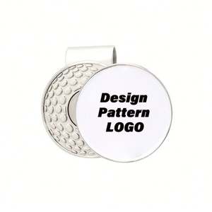 Juego de Marcador de Pelota de Golf Personalizado con Nombre y Foto, Clip para Gorra, Sublimación en Blanco, 1'' 25mm - Product Image 4