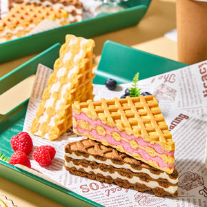 Torta di formaggio Premium Mangehuafu nuova vendita all'ingrosso ricca di cioccolato al gusto di cacao cialde spesse 0 grassi <span class=keywords><strong>Trans</strong></span> in scatola borsa alla rinfusa dolce - Product Image 4