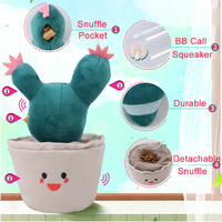 Jouet pour chien en forme de plante en pot, écologique, durable, en peluche succulente, pour jeu de cache-cache, couineur, tulipe, cactus, collection interactive, OEM ODM