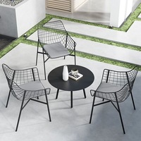 Tables d'extérieur pour salons de thé, balcons, en fer forgé, imperméables et antirouille, ensembles de tables