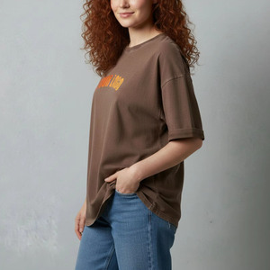 Camisetas de Verano para Mujer al por Mayor, Hechas a Medida, Estilo Urbano, Transpirables, 100% Algodón, Holgadas, Talla Grande, Marca Privada - Product Image 6