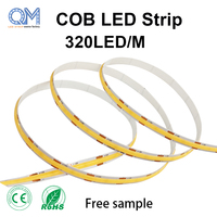 Bande lumineuse LED COB sans points, longueur personnalisée, 12V 24V 8mm IP20, ruban flexible pour décoration intérieure