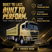 Camion benne basculante 8x4 grande capacité avec caisse de chargement renforcée pour le transport de déchets de construction