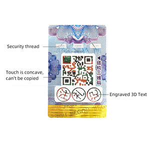 Etiqueta de embalaje autoadhesiva, sistema de verificación auténtica, láser personalizado, código Qr 3D, etiqueta adhesiva anti-falsas con hilo de seguridad - Product Image 2