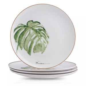 Venta al por mayor de hojas de <span class=keywords><strong>palma</strong></span>, plato de carne de 10,5 pulgadas, plato de postre, platos de cena para restaurante - Product Image 2