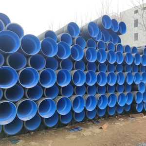 Трубы из гофрированного полиэтилена с двойными стенками для муниципальной канализационной системы SN4 SN8 SN16 пластиковые водопропускные трубы 18 дюймов - Product Image 2