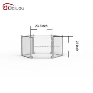 Hoge Kwaliteit Aluminium Transparante Partitie <span class=keywords><strong>Indoor</strong></span> Hond Hekwerk Opvouwbare <span class=keywords><strong>Pet</strong></span> Box - Product Image 6
