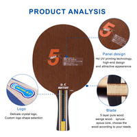 Produits de tennis de table personnalisés, lame en bois pour tennis de table, raquettes de tennis de table