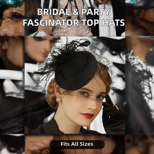 Chapeaux Fascinators de Mariage en Gros <span class=keywords><strong>pour</strong></span> Mariée et Fête, <span class=keywords><strong>Voile</strong></span>, Plumes, Fleurs, Nœuds, Réglables, 100% Polyester, Style Chapeau Haut de Forme <span class=keywords><strong>pour</strong></span> Femme - Product Image 2