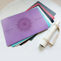 Genouillère de yoga antidérapante en cuir PU et caoutchouc naturel, épaisseur 5 mm, pour soutien des coudes, coussin d'équilibre, usage domestique et salle de sport
