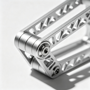 Componente de Acero Inoxidable Mecanizado por CNC, Pieza Metálica de Precisión, Marco de Equipo Industrial Personalizado, Acabado Dorado, Electroerosión por Hilo, Modelo OEM 3D - Product Image 1