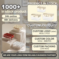 Caja de Almacenamiento de Plástico Transparente de 2 Capas UFORU con Asa Portátil, Apilable, Organizador de Herramientas Multiusos, OEM ODM