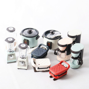 Ensemble d'appareils de cuisine miniatures, four miniature, mixeur, cafetière, jouets en plastique pour loisirs créatifs - Product Image 1