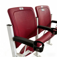 Siège de stade pliable en PEHD moulé par soufflage pour extérieur, avec porte-gobelet, fixation au sol, pour gradins de football, chaise de spectateur, arène sportive, anti-vandalisme