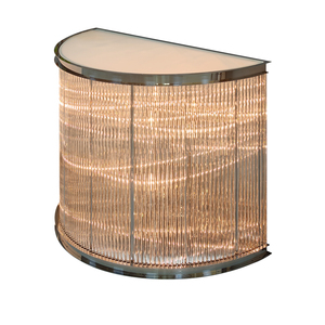 Tavolino da Caffè Rotondo in Cristallo di Lusso Moderno per Ristorante Hotel Casa <span class=keywords><strong>Scrivania</strong></span> Mobili da Soggiorno Nordico all'Ingrosso - Product Image 4