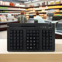 Teclado POS de 66 Teclas con Precio de Fábrica, Compatible con OPOS/JPOS, USB, Totalmente Programable, con MSR y Bloqueo de Teclas para Sistema POS
