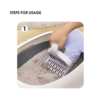 Nouvelles Outils de Nettoyage 2-en-1 pour Animaux de Compagnie : Pelle à Litière Amovible pour Chat avec Système de Tamisage et Sacs de Déchets Supplémentaires
