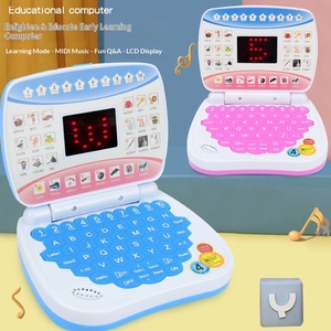 Ibasenice Mini Ordinateur Portable Éducatif – Écran LED, Musique, Simulation – Cadeau Apprentissage Pour Enfants De 4 à 6 Ans – Rose