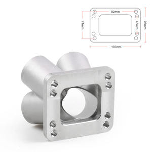 Pièces automobiles de rechange, collecteur de cylindre 4-1 en acier inoxydable moulé, base à bride à 4 trous, turbocompresseur T3/T4 - Product Image 2