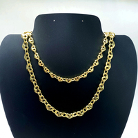 Chaîne torsadée en forme de cœur de lion unique plaquée or 18 carats 6x8 mm 9x12 mm pour la fabrication de colliers et de bracelets