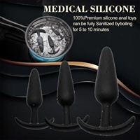 Pour un port confortable à long terme, ensemble de 4 plugs anaux en silicone / entraîneur sexuel anal / masseur de prostate / dilatateur anal / boule anale