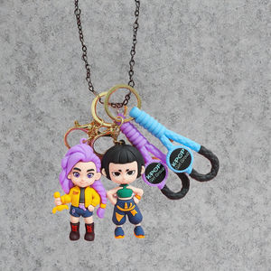 سلاسل مفاتيح جديدة لفرق الفتيات الكورية (K-POP) بتصميم أنمي، حلقات مفاتيح من السيليكون المطاطي لتزيين الحقائب - Product Image 3