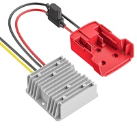 Adaptateur compatible Milwaukee pour RYOBI pour batteries au lithium 18V, convertisseur régulateur de tension DC-DC 12V 20A, éclairage LED