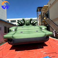 Modèle de char gonflable avec souffleur pour accessoires de fête, véhicule missile réaliste pour décors de scène et expositions muséales