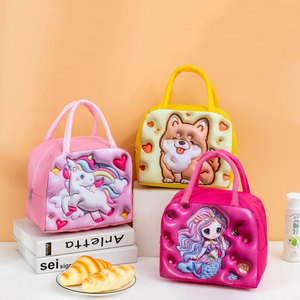New Portable Cartoon Lunch Bag Internal Aluminum Foil Thickened Insulated Lunch Box Bag <strong>Children</strong> Cute With Lunch Box Bag - Product Image 1