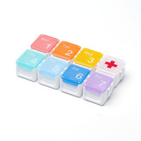 Boîte à pilules automatique avec minuteur PP Mini, organiseur hebdomadaire pratique pour le stockage des médicaments