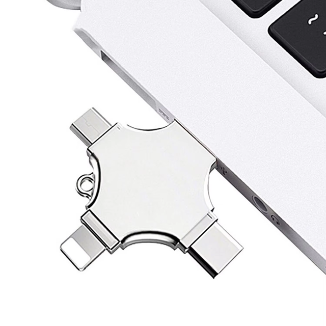 Profomotion Wholesales 4 in 1 Custom Logo USB Stick 32GB 64GB 128GB OTG USB Flash Drive