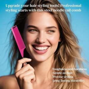 หวีแบ่งผมแบบกำหนดโลโก้เองได้ ลดราคาจากโรงงาน หวีไฮไลท์ผม หวีหนีบผมตรง สำหรับใช้ในบ้านและโรงแรม รับใช้ในร้านเสริมสวย - Product Image 4