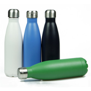 Eco-friendly Insulated cola bottles stainless steel cola shaped bottle 304 metal water bottle with lid