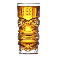 Nouveau Design Tiki Style 410ml Cristal Sans Plomb Grimace Motif Verre À Bière Verre À Eau