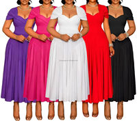 Robe de travail formelle coréenne pour femmes d'affaires, style crayon, longueur ras du sol, col en V, motif floral, pour le bureau, vente en gros, personnalisation du logo, approvisionnement en vrac