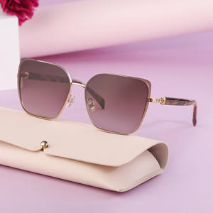 Gafas de sol tipo ojo de gato para mujer, protección UV400, montura de PC, lentes negras, embalaje tipo sobre WF 5G21 - Product Image 4