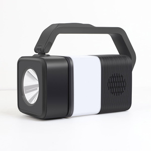 Lampe de camping portable à LED avec haut-parleur Bluetooth, lampe d'extérieur rechargeable par USB, lumière blanche, design 3 en 1 - Product Image 1