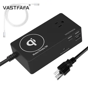 Vastfafa, бестселлер, штекер США, 2 порта USB 1 типа C, быстрый умный штекер, адаптер для путешествий с 1 розеткой переменного тока