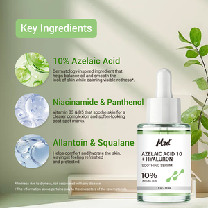Suero Facial Calmante con Ácido Azelaico, Alivia el Enrojecimiento, Calma la Piel Estresada, Suero para el Cuidado del Tono Post-Imperfecciones para Piel Sensible - Product Image 2