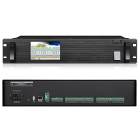 Processeur audio numérique 2U DSP 24 bits 114 dB avec mixeur matriciel, suppresseur de rétroaction et alimentation fantôme 48 V