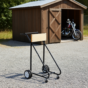 Chariot de transport robuste pour moteur hors-bord 315 lb avec roues pour le stockage et le transport de moteurs de bateau, cadre en acier durable avec plateau en bois - Product Image 2