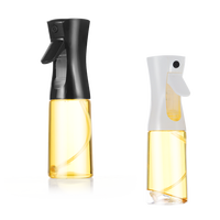 Bouteille pulvérisatrice multifonctionnelle en verre et PP de 200 ml pour huile d'olive, avec impression sérigraphiée, diffuseur à roseaux pour cuisine et cuisson