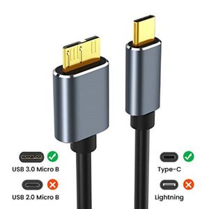 Cable de datos de carga rápida USB3.1 tipo <span class=keywords><strong>C</strong></span> a <span class=keywords><strong>Micro</strong></span> USB3.0 0,5 M/1M/1,5 M/2M cobre puro para disco duro y Note3/S5 - Product Image 2