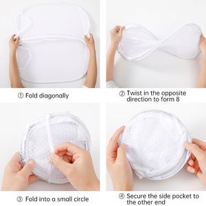 <b>Foldable</b> Mesh <b>Laundry</b> <b>Baskets</b> <b>Laundry</b> Fold Pop up Storage Bag <b>Laundry</b> <b>Basket</b> Bag with Handle - Product Image 5