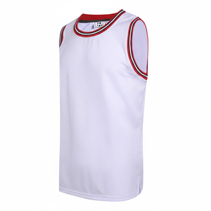 Venta al por mayor de los hombres de malla atlética Baloncesto Jersey con cuello en V Hip Hop Deportes Camisas Fans Tank Top - Product Image 1